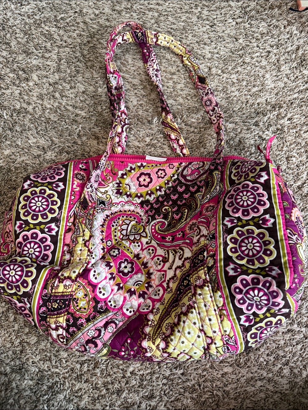 Vera Bradley Quilted Floral Paisley Mini Duffle Bag